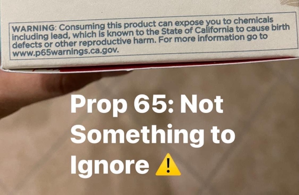 Prop 65 Warning ⚠️ Labels: Not Something to Ignore