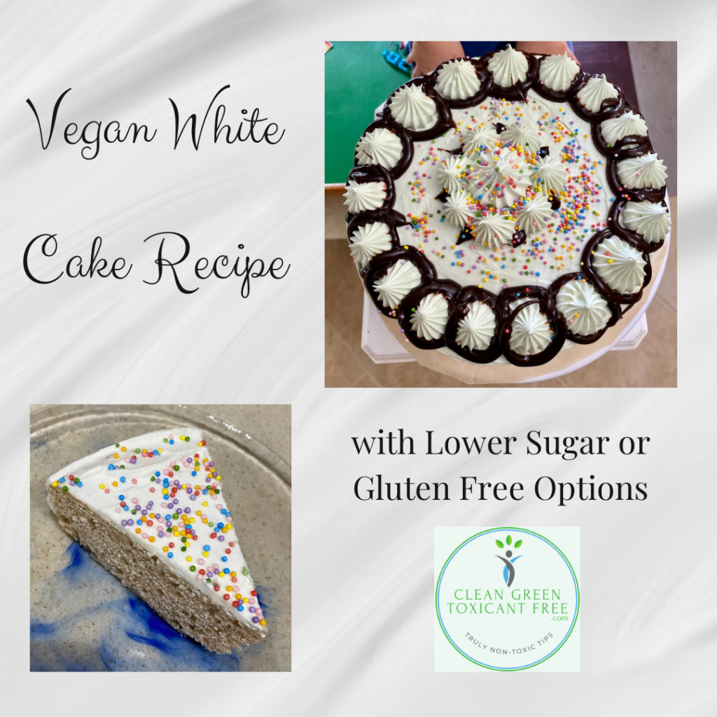 Vegan White Cake Recipe with Lower Sugar and Gluten Free Options 🍰