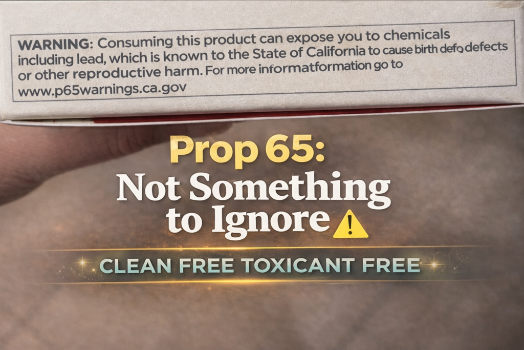 Prop 65 Warning ⚠️ Labels: Not Something to Ignore